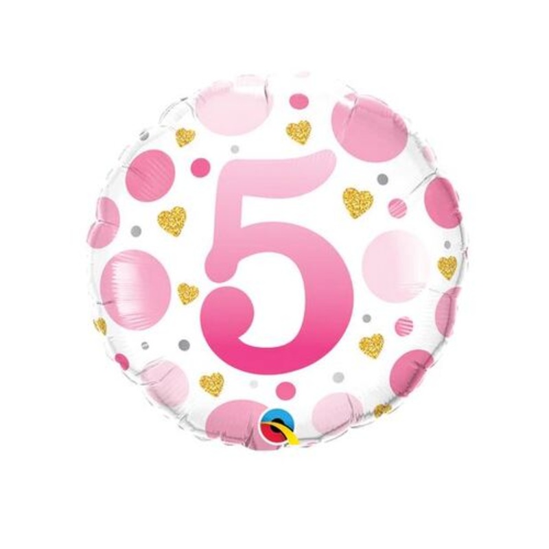 5 Polka Dot Pink 45cm