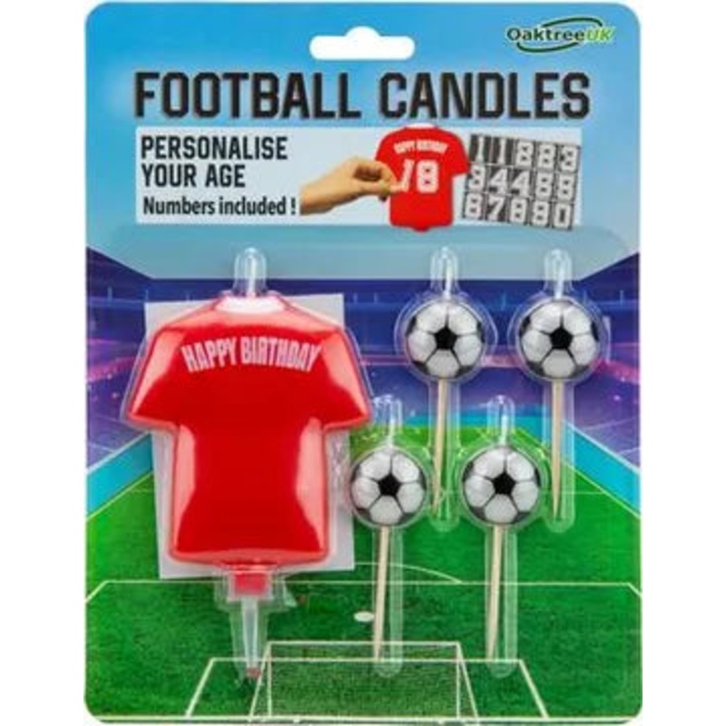8cm Football Shirt Candle Red