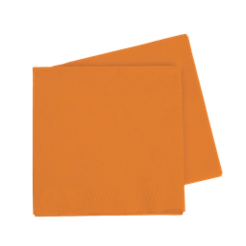 Lunch Napkin 330mm Tangerine - 40pk