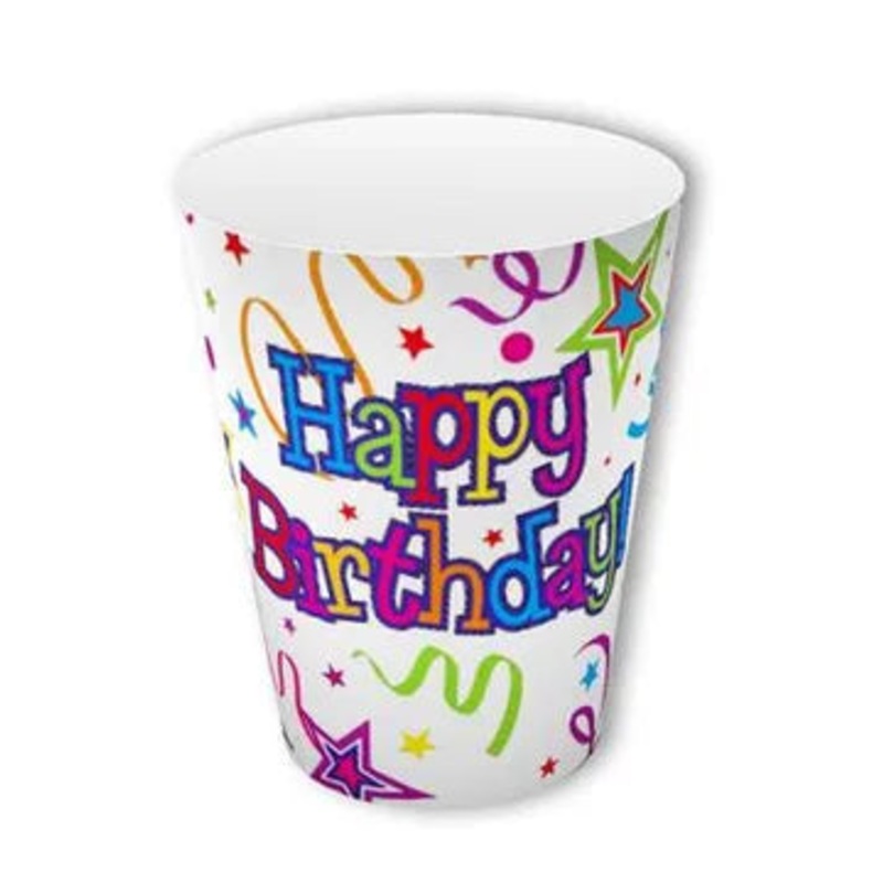 Oaktree Ribbons and Stars 9oz/266ml Cups 8pcs