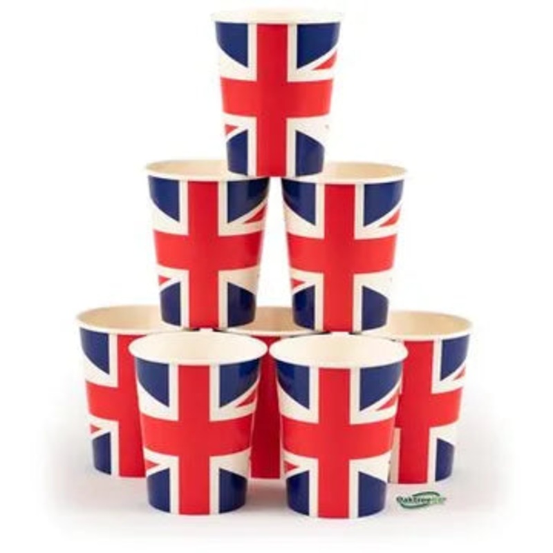 Oaktree Union Jack 9oz/266ml Cups 8pcs
