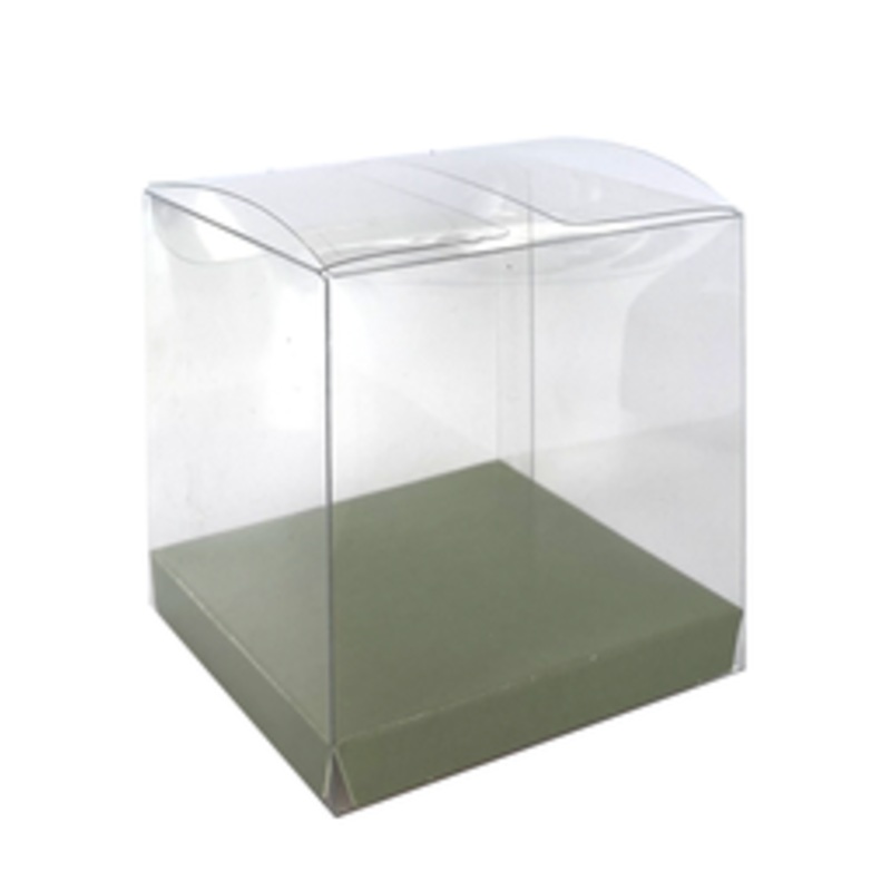 Paper Party Clear Favour Box Eucalyptus - 10pk