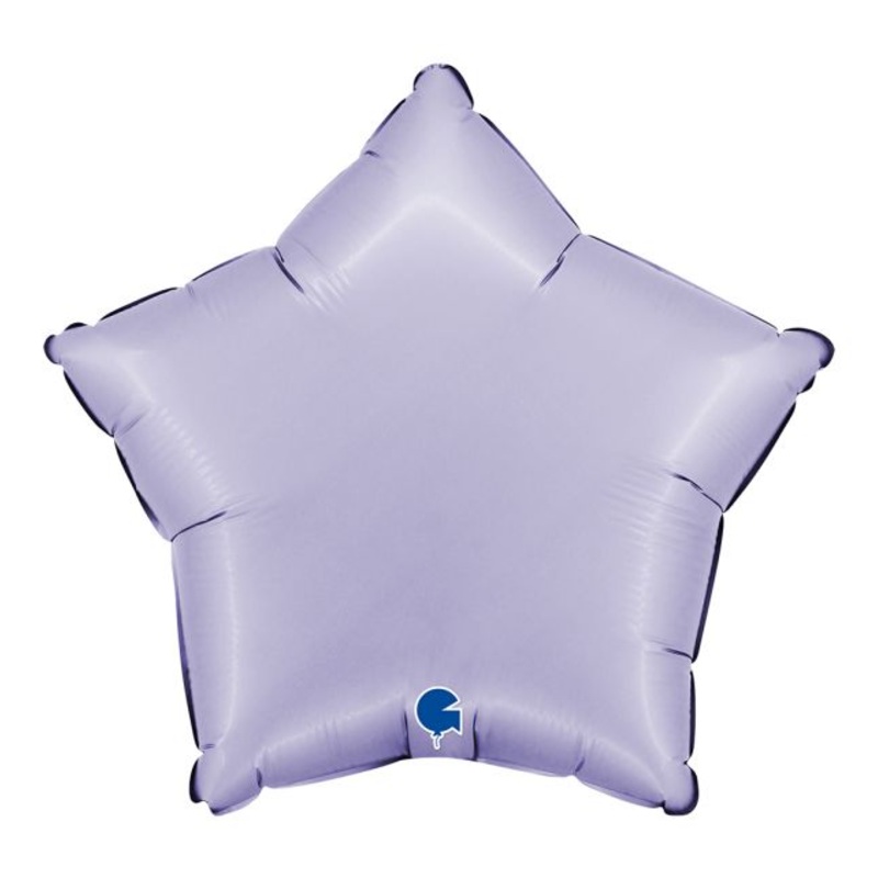 Star 18" Satin Lilac - Packaged Foil Balloon Star Shape