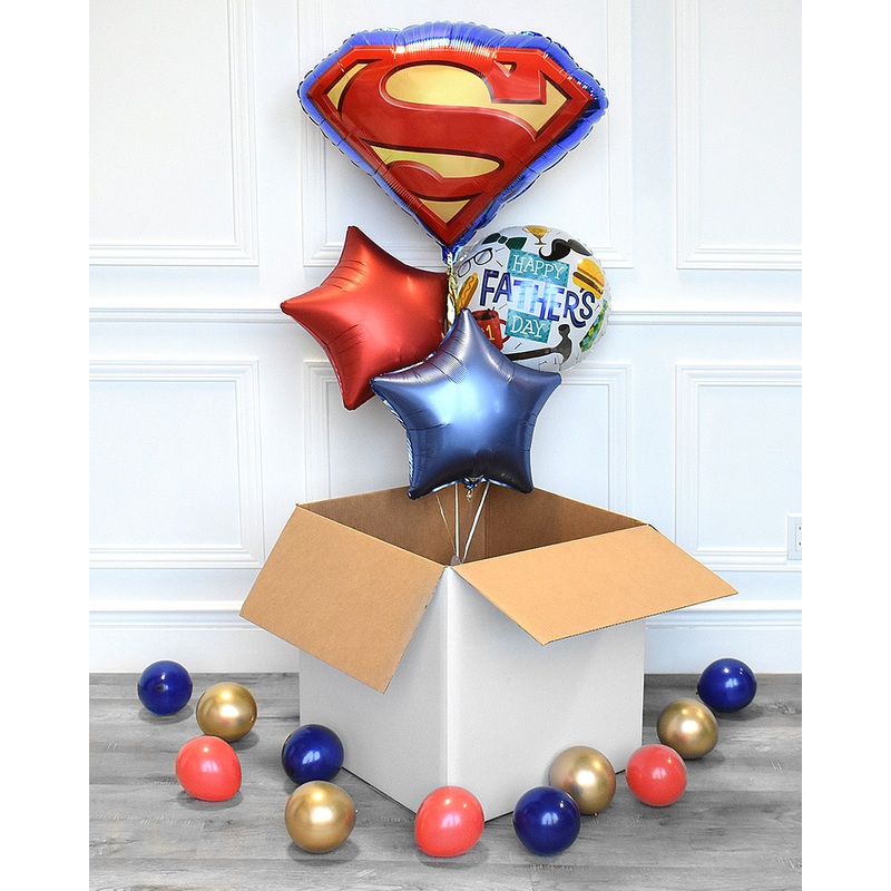 Superman Father's Day Balloon Surprise Box