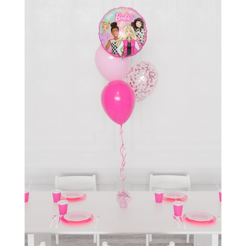 Barbie Balloon Bouquet, 4 balloons