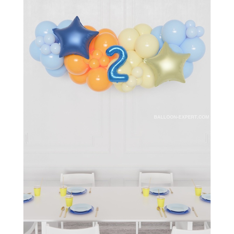 Bluey Number Balloon Garland, 5 feet