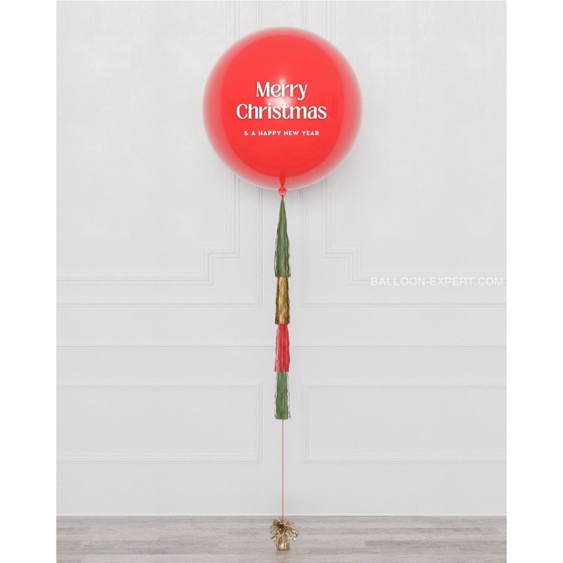 Christmas Jumbo Balloon with Tassels