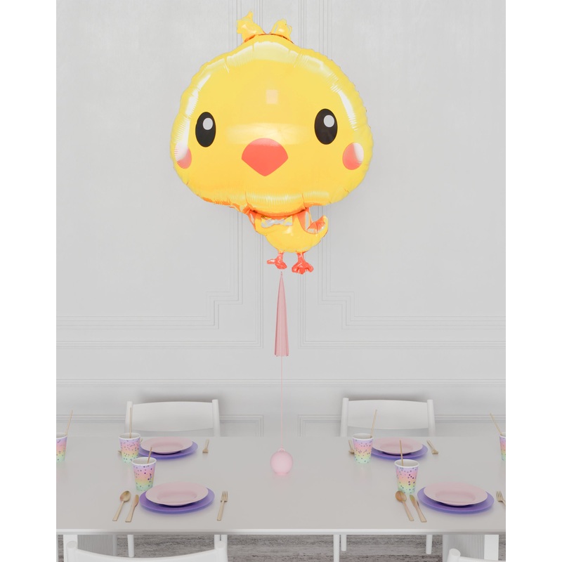 Easter Chicky Supershape Balloon with Tassel