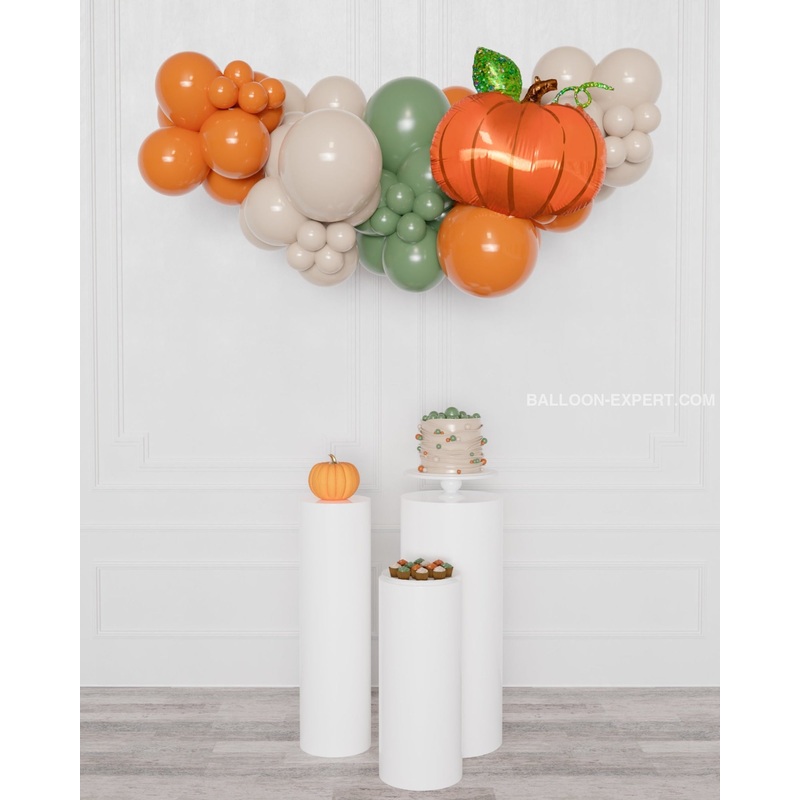 Fall Pumpkin Balloon Garland, 6ft