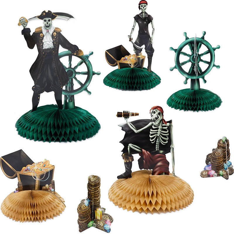 7 pcs Halloween Pirate Party Centerpiece Table Decoration