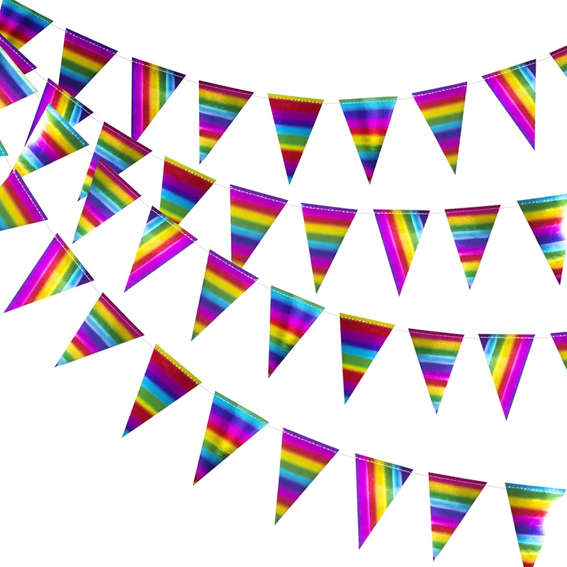 Rainbow Bunting Flag Banners Set (4pcs)