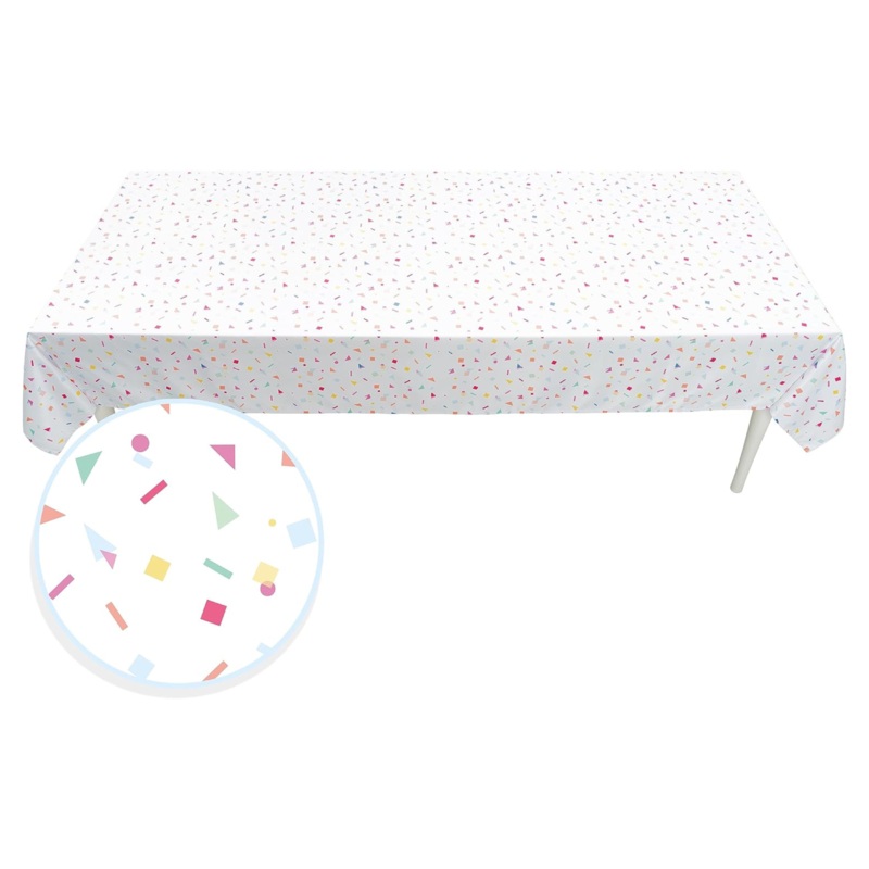 Rainbow Confetti Tablecloth (9X5ft)
