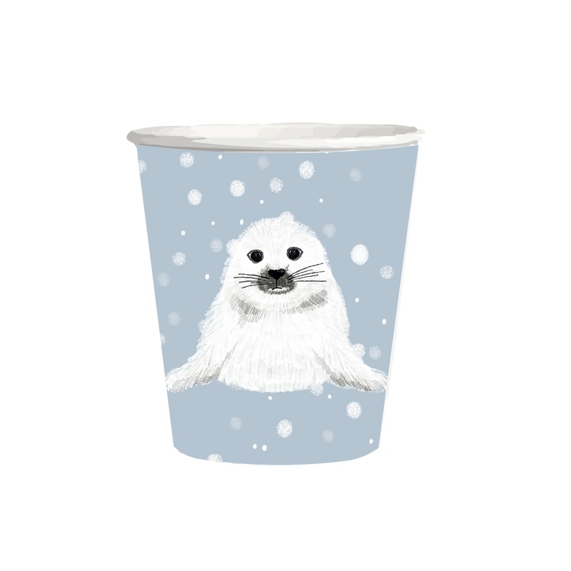 Seal Party Paper Cups (50pcs)