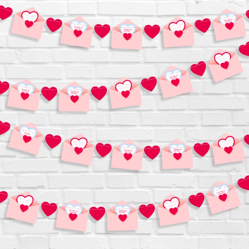 Valentine's Day Love Letter Shaped Garland