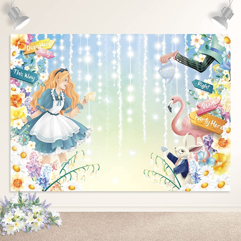Alice In Wonderland Backdrop (7x5 ft)