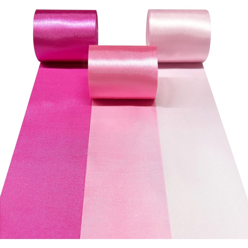 Engagement Party Ombre Pink Hot Pink Satin Ribbon (197Ft)