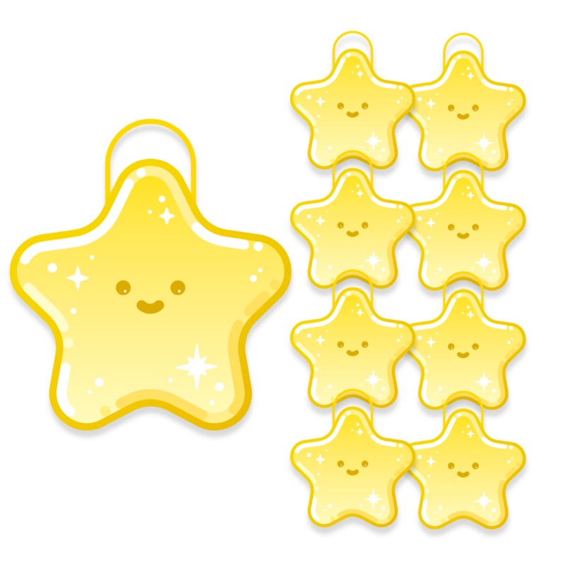 Gold Star Gift Bag for Kids Birthday Party Favors (8pcs)