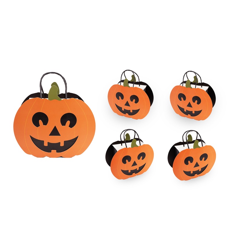 Halloween Pumpkin Shaped Bags (4pcs)